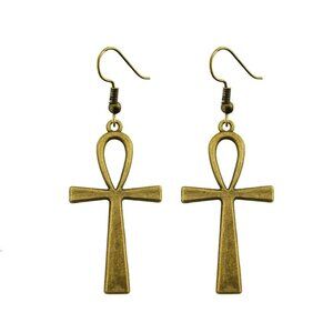 Ancient Egyptian Kemetic Ankh Earrings